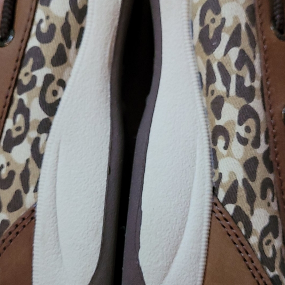 Sperry Top-siders brown leather/animal print sz 38 - Picture 3 of 10